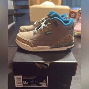 Brand new Jordan 3 Retro Olive Grey (Toddler) size 8c